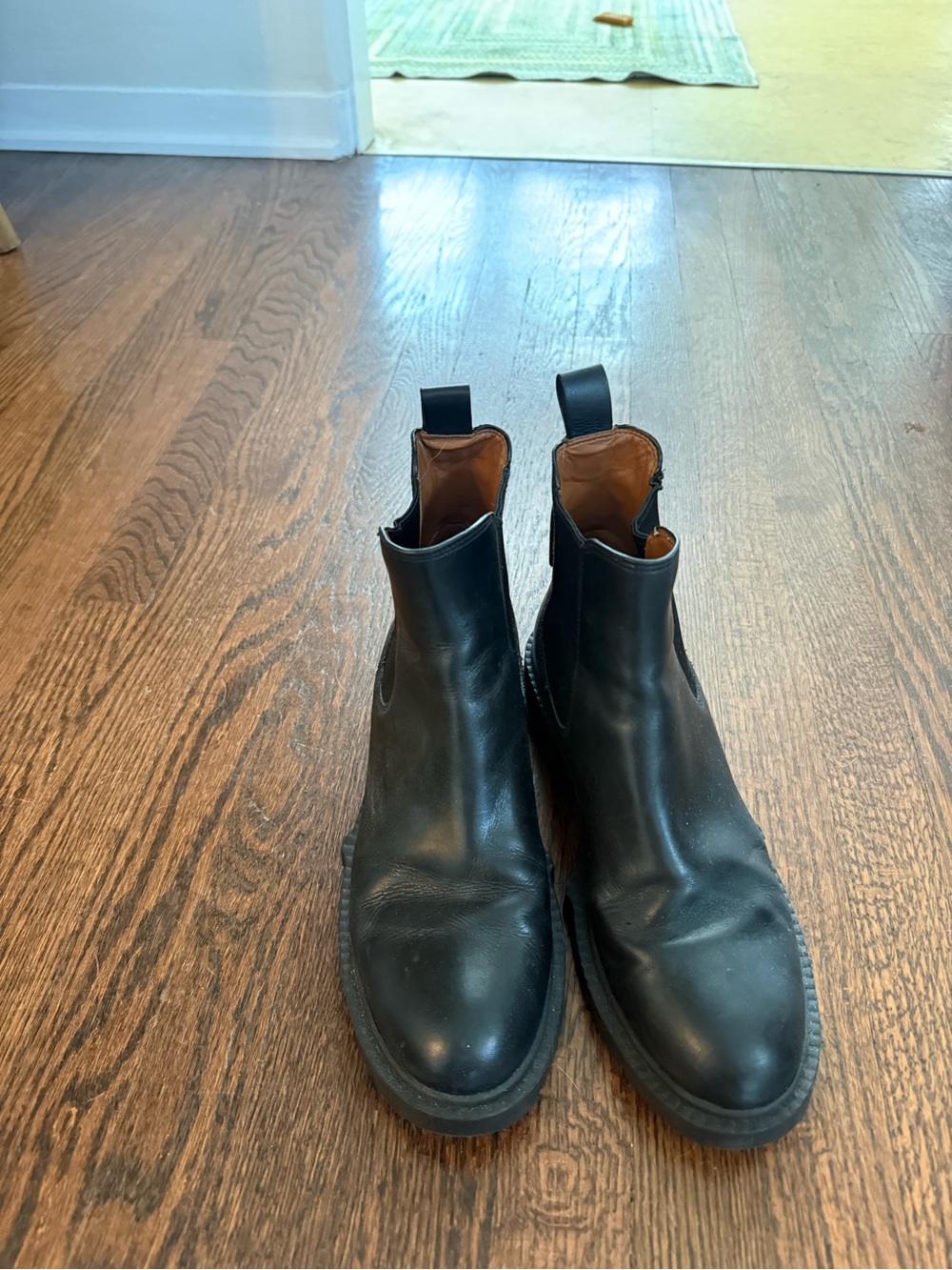 Coach Black Leather Ankle Chelsea Booties